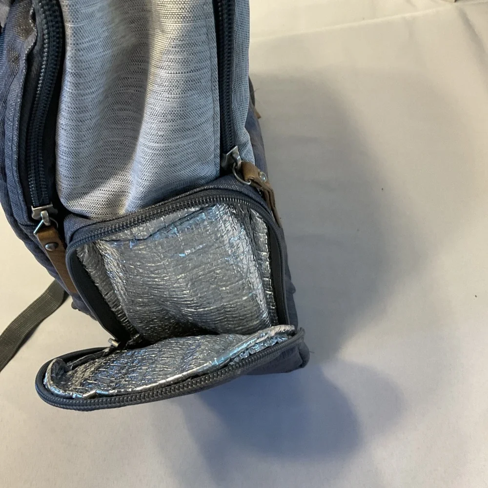 Eddie Bauer Bridgeport‎ Places & spaces Back Pack Diaper Bag - Gray with Tan